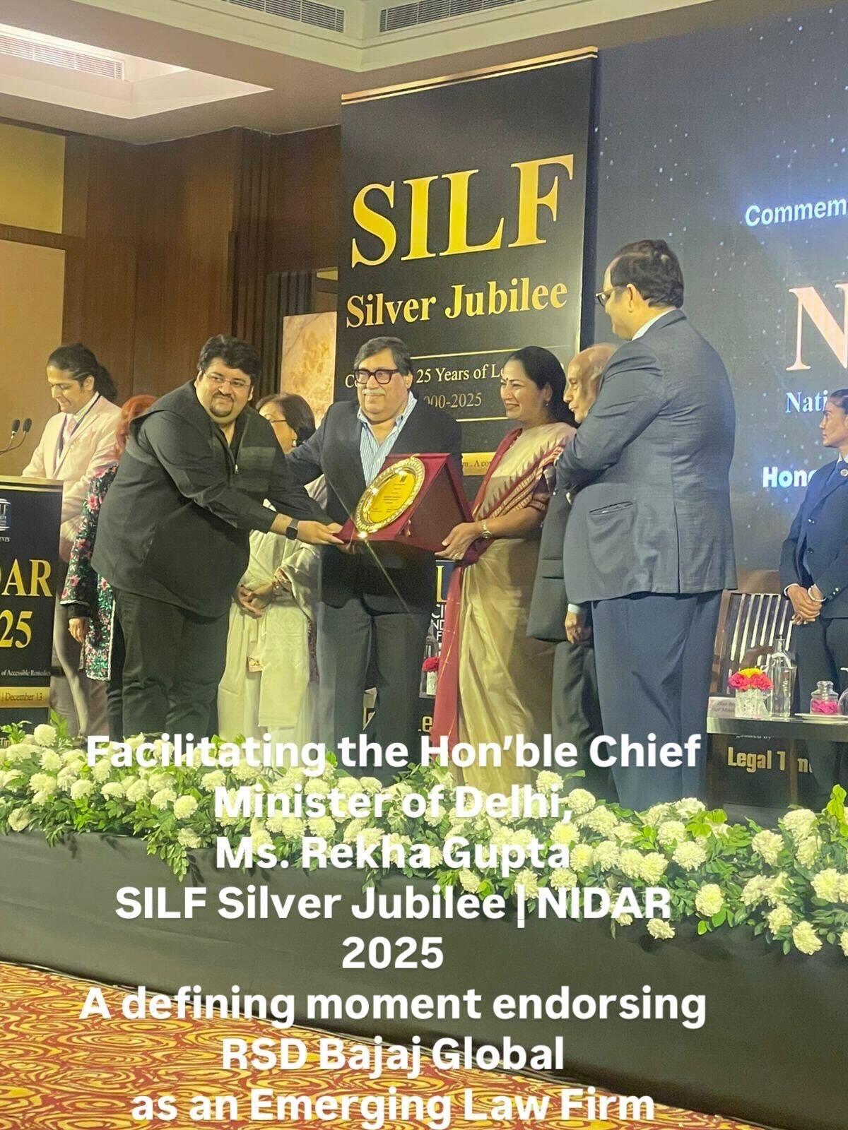 SILF Silver Jubilee - RSD Bajaj Global Emerging Law Firm Recognition