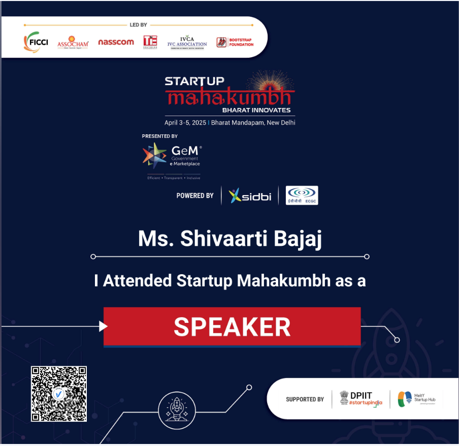 Startup Mahakumbh 2025 - Shivaarti Bajaj Speaker